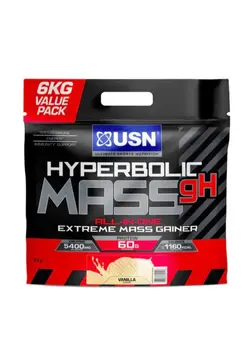 مکمل‌های ورزشی پروتئین USN Hyperbolic Mass Vanilla 6kg, High Calorie Mass Gainer Protein Powder for Fast Muscle Mass and Weight Gain, With Added Creatine and Vitamins