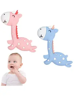 اسباب‌بازی‌های کودک و نوپا سایر 2-Pack Silicone Baby Teething Toys Organic Gum Soft and Safe Chew Pain Relief for Little Boys Girls 
