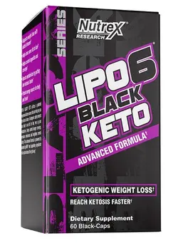 مکمل‌های ورزشی آمینو اسید Lipo6 Black Keto Advanced Formula 60 Capsules