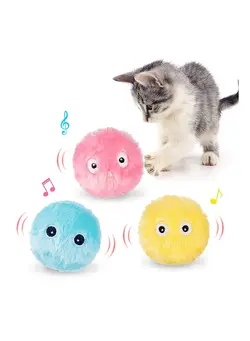 بازی‌های فضای باز و تجهیزات پارک سایر Cat Toy Ball, Interactive for Indoor, Voice Molar Bite Resistant Relieve Gravity Kitten Catnip Chirping Balls Exercise, Kicker, Fluffy Plush Fun Kitty (Pack of 3) 