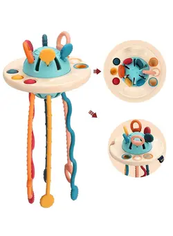 اسباب‌بازی‌های کودک و نوپا سایر Infant Kids Silicone Drawstring Toy, Interactive Molar Early Education Educational Toys for Boys and Girls Aged 1 2 3 