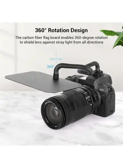 لوازم جانبی فیلم‌برداری و عکاسی اکسسوری حرفه‌ای SmallRig Simple Shade Matte Box for DSLRs and Mirrorless Cameras, Comes with Flexible Rod Supports Multi-Angle Bending and Carbon Fiber Flag Board Enables 360-degree Rotation - 3199 
