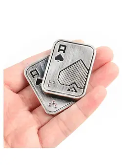 گجت، فیجت و سرگرمی اسپینر Magnetic Metal Fidget Toys - Metal Poker Push Card Fidget Slider Stress Relief Toy, Men’s EDC Toy Fidget Toy Haptic Coin, Office Desk Toys Gifts (AA) 