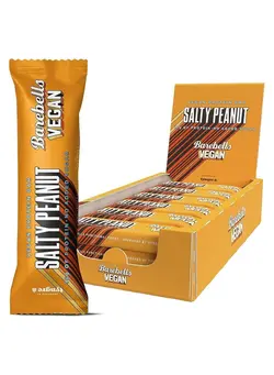 مکمل‌های ورزشی پروتئین Barebells Vegan Salty Peanut High Protein and Low Carb Bar, 12 x 55g (1,94 oz) No Sugar Snack Protein Bar with 15g protein