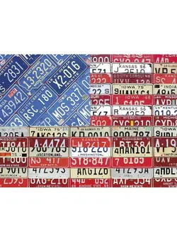 پازل معمولی Land Of The Free Usa License Plates 550 Piece Jigsaw Puzzle 