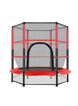 بازی‌های فضای باز و تجهیزات پارک ترامپولین 5.5ft Outdoor Jumping Enclosured Trampoline 140x140x160cm 