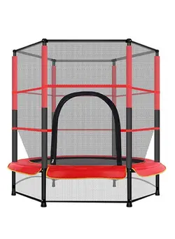 بازی‌های فضای باز و تجهیزات پارک ترامپولین 5.5ft Fancy And Funny Jumping Trampoline 140X140X160cm 