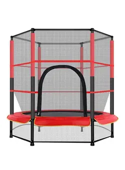 بازی‌های فضای باز و تجهیزات پارک ترامپولین 5.5 Feet Waterproof Breathable Full Enclosed Portable Jumping Trampoline 140x140x160cm 
