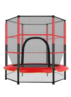بازی‌های فضای باز و تجهیزات پارک ترامپولین 5.5 Feet Professional Trampoline With Safety Net 140x140x160cm 