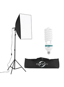 نورپردازی و استودیو سایر Photography Softbox Lighting Kit with 135W Bulb Softbox and Carry bag 