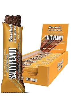 مکمل‌های ورزشی تنقلات و نوشیدنی‌های ورزشی Barebells Vegan Salty Peanut High Protein and Low Carb Bar, 12 x 55g (1,94 oz) No Sugar Snack Protein Bar with 15g protein