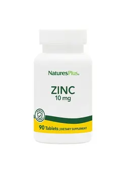 ویتامین و ساپلیمنت مکمل‌های گوارشی NaturesPlus Zinc Tablets - 10 mg, 90 Vegetarian Supplements - Immune System Supplement for Cellular Growth & Repair - Promotes Healthy Digestion, Metabolism & Vision - Gluten-Free - 90 Servings