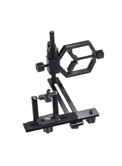 لوازم جانبی فیلم‌برداری و عکاسی فلش و لوازم جانبی Universal Metal Telescope Phone Digital Camera Mount Adapter Bracket Smartphone Holder Clip for Monocular Spotting Scope Microscope Telephoto Lens for iPhone 7Plus/ 7/ 6s/ 6Plus 