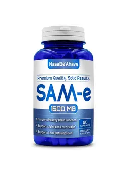 ویتامین و ساپلیمنت مکمل‌های گوارشی Nasa Beahava Pure Same 1500Mg (Per Serving) 90Capsules (Sadenosyl Methionine) Supports Brain Function Usa Made