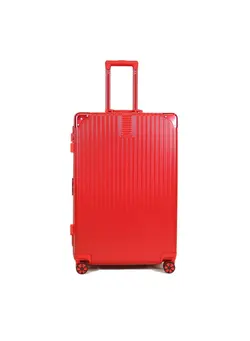 چمدان و ساک مسافرتی چمدان تک Luggage District Aluminum Frame Ultra-Light Large Checked-in Bag 28inch Red 