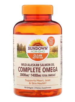 ویتامین‌های خوراکی مکمل‌های سلامت قلب Wild Alaskan Salmon Oil Complete Omega - 90 Softgels
