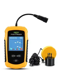 ماهیگیری تجهیزات ماهیگیری LCD Color Screen Portable Wired Fish Finder 100M Depth Range Sonar Echo Sounders Fishfinder 