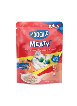 غذا غذای گربه Moochie Cat Food  Tuna & Kanikama Recipe in Jelly Pouch 12 x 70g 