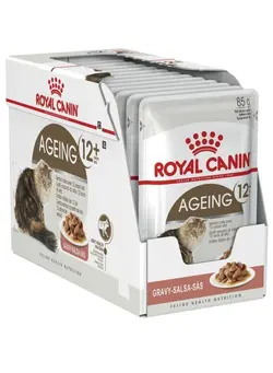 غذا غذای گربه Cat Ageing 12+ with Gravy Wet Food 12x85g 