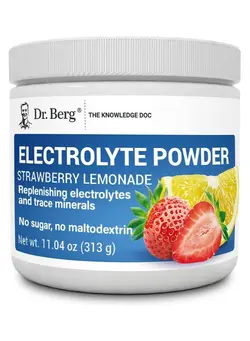 مکمل‌های ورزشی الکترولیت Dr. Berg Hydration Keto Electrolyte Powder - Strawberry & Lemonade Flavor Hydration Drink Mix Supplement - 50 Servings