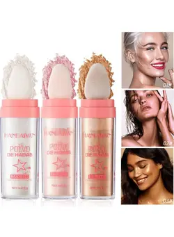 آرایشی صورت هایلایتر 3 Piece Polvo De Handas Fairy Bomb Shimmer Powder-Magic Colour Shiner 