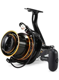 ماهیگیری چرخ و قرقره Spinning Reel Big Trolling Fishing Reels With Interchangeable Collapsible Left And Right Handle 17x17x13cm 