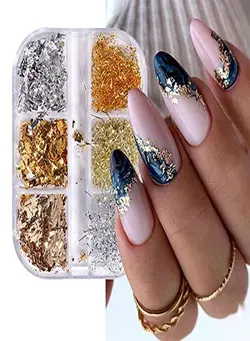 12 Pieces Glitter Flakes Nail Shell Paper Mylar Flakes Broken Glass Mirror  Sticker Nail Holographic Sequin Nail Flakes Glitter Paper Laser Nail Foil  for Art Supplies Decoration Festival Makeup DIY