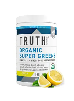ویتامین و ساپلیمنت مکمل‌های گوارشی Super Greens Powder Organic Green Superfood Powder 30 Servings Green Juice Powder Organic Fruit And Vegetable Powder Supplement Green Smoothie Powder Mix (Lemon)