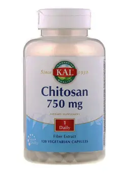 مکمل‌های تقویتی و تنظیمی مدیریت وزن Chitosan 750mg Fiber Extract - 120 Vegetarian Capsules