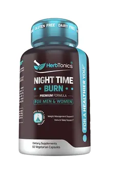 مکمل‌های تقویتی و تنظیمی مدیریت وزن Night Time Weight Supplement Support for Lean Sleep & Metabolism for Women and Men with Melatonin 60 Count