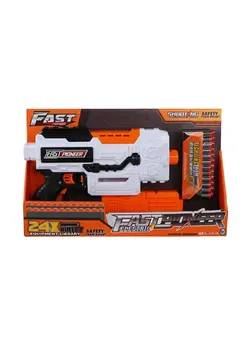 بازی‌های فضای باز و تجهیزات پارک تفنگ اسباب‌بازی Fast Pioneer Electric Gun - Foam Bullet Blaster with 24X Bullet Capacity 