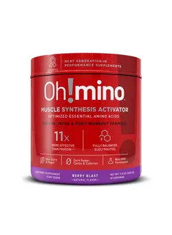 ویتامین و ساپلیمنت دمنوش و مکمل‌های گیاهی Pre Workout Powder Amino Energy Blend Sugar Free Intra Workout Or Post Workout Recovery Drink Muscle Synthesis Activator Caffeinated Berry Blast 280 G 40 Servings Oh!Nutrition