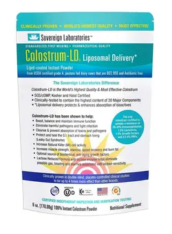 ویتامین و ساپلیمنت مکمل‌های گوارشی Organic Colostrum Ld Powder With Proprietary Liposomal Delivery (Ld) Technology For Up To 1500% Better Bioavailability Than Regular Bovine Colostrum (Plain 6 Ounce)