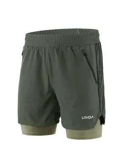 تجهیزات دوچرخه لوازم جانبی Lixada Men 2 in 1 Running Shorts Quick Drying Breathable Active Training Exercise Jogging Marathon Cycling Shorts XL 