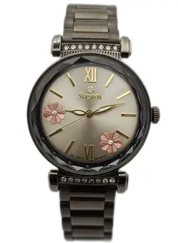 زنانه ساعت Sveston SV-19015L Black Grey Ladies Stone Watch For Women 