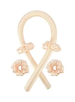 اتو مو فر کننده Heatless Curling Rod Headband Set Beige 