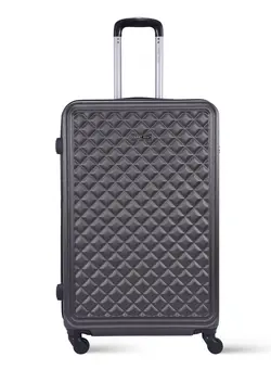 چمدان و ساک مسافرتی چمدان تک Retro ABS Hardside Spinner Check In Large Luggage Trolley 28 Inch Grey 