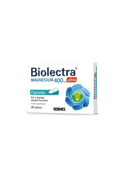 ویتامین و ساپلیمنت دمنوش و مکمل‌های گیاهی Biolectra Magnesium 400 Mg Ultra Capsules 20's