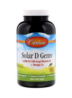 ویتامین و ساپلیمنت مکمل‌های گوارشی Solar D Gems Dietary Supplement 100 mg - 360 Softgels