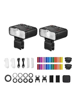 لوازم جانبی فیلم‌برداری و عکاسی اکسسوری حرفه‌ای Godox MF12-K2 2PCS Macro Flash 2.4G Wireless Transmission Control Guide Number 16 TTL M Mode with Colorful Filter Cold Shoe for Portrait Plants Insects Food Jewelry Macro Photography 