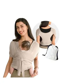 لوازم حمل آغوش Baby Wrap Carrier for Newborn, Hassle-Free Moisture Wicking and Breathable Infant Sling, Perfect for Newborn Babies to 44 lbs Toddlers (L) 