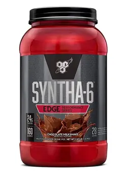 مکمل‌های ورزشی پروتئین BSN Syntha-6 Edge Performance Series Chocolate Milkshake (28 Servings) Ideal for Athletes and Fitness Enthusiasts Great for Muscle Recovery and Growth 2.47 LB
