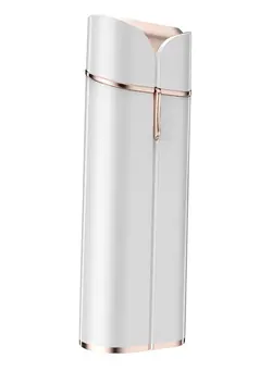 زنانه اپیلاتور Chic Electric Razor With Illuminated Head - Stylish Hair Removal Tool For Bikini, Legs, Arms, And More - White & Gold 