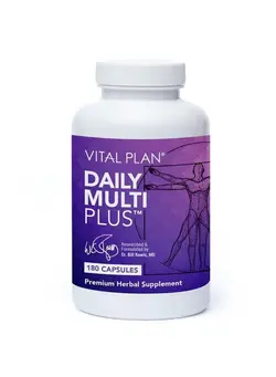ویتامین و ساپلیمنت دمنوش و مکمل‌های گیاهی Daily Multi Plus Multivitamin By Dr. Bill Rawls Herbal Antioxidant & Multimineral For Women & Men Vitamins A B D C E Biotin & Zinc (180 Count)