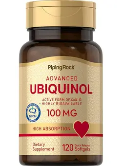 ویتامین و ساپلیمنت دمنوش و مکمل‌های گیاهی Ubiquinol 100Mg ; 120 Softgels ; Coq10 Supplement ; High Absorption ; Non Gmo Gluten Free