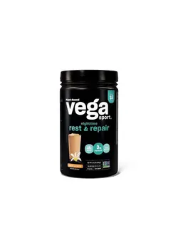 ویتامین و ساپلیمنت مکمل‌های گوارشی Vega Night Time Rest And Repair Vanilla Caramel (15 Servings) Vegan Protein Powder 3Mg Melatonin 18G Plant Based Protein Magnesium And Calcium 14.2Oz (Packaging May Vary)