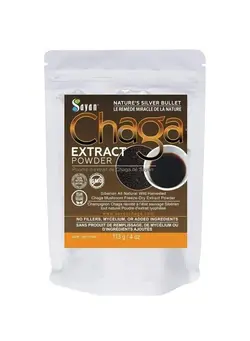 ویتامین و ساپلیمنت مکمل‌های گوارشی Siberian Wild Sustainably Harvest Organic Chaga Mushroom Extract Powder 4Oz /113G Immune System And Energy Booster Antioxidant Tea For Focus And Mental Clarity Vegan Instant Coffee Mix
