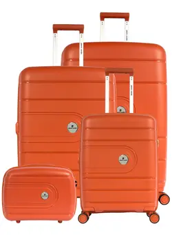 چمدان و ساک مسافرتی ست چمدان Pierre Cardin Hardcase Trolley Set of 4-PC86304 Orange 