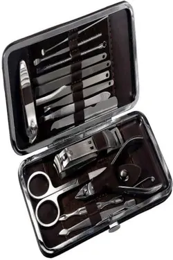 زیبایی و آرایش سایر 15-Piece Nail Care And Polish Tools Silver/Black 