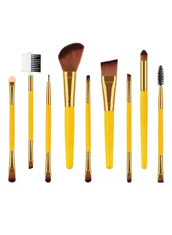 زیبایی و آرایش سایر 9-Piece Makeup Brush Set With Makeup Bag Multicolour 